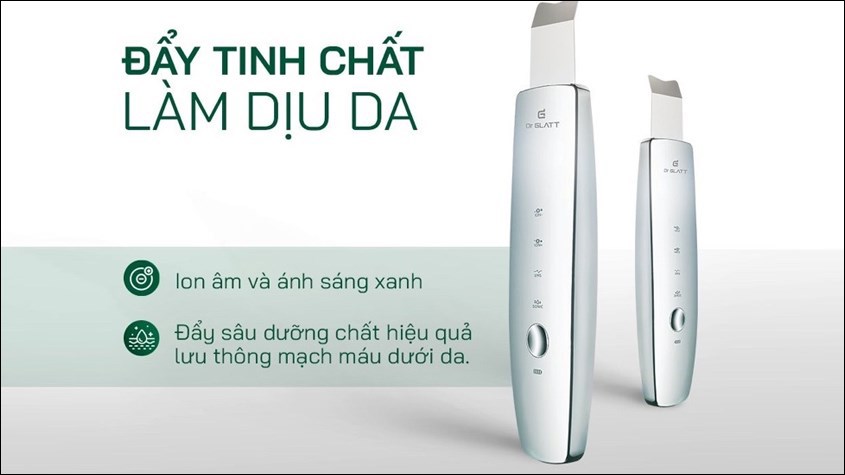 Thiết bị được tích hợp 2 chức năng tẩy tế bào chết và đẩy tinh chất tiện lợi