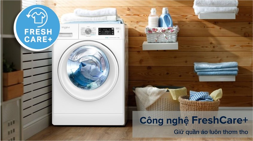 Máy giặt Whirlpool Inverter 9 Kg FFB9458WV EE cho phép quần áo lưu giữ mùi hương lâu dài và sạch sẽ