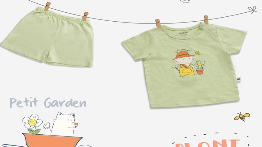 Đồ sơ sinh họa tiết in hình đáng yêu của hãng CHAANG