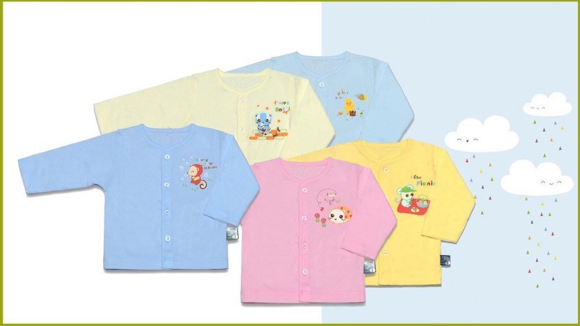 Áo tay dài cổ tim BabyMommy TD - Màu ngẫu nhiên