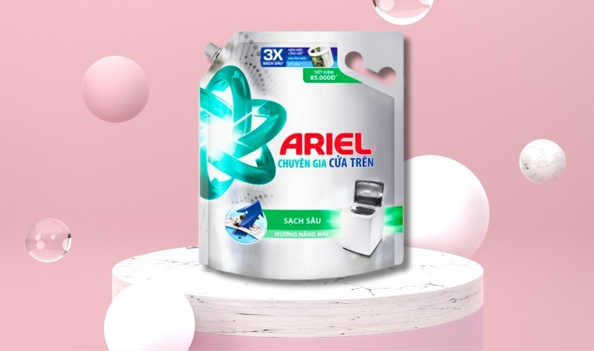 Nước giặt Ariel Sạch Sâu hương nắng mai túi 3.4 lít