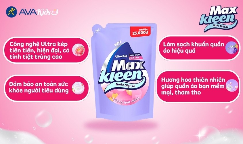 Nước giặt xả Maxkleen