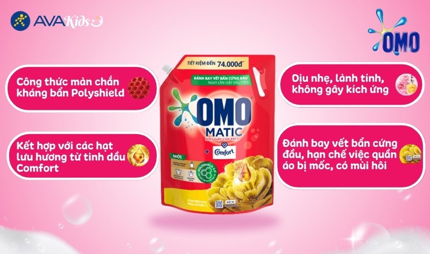 Nước giặt OMO Matic Comfort tinh dầu thơm