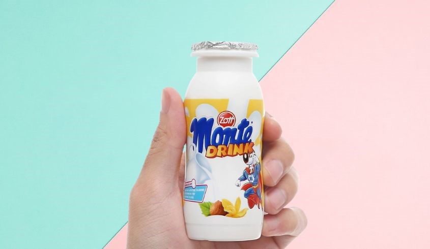 Lốc 4 chai váng sữa Zott Monte Drink vị vani 95 ml (từ 1 tuổi)