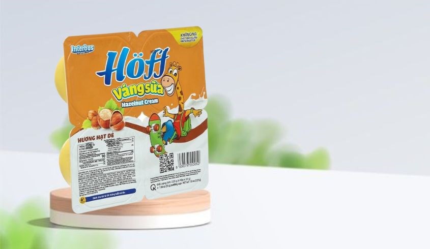 Lốc 4 hũ váng sữa Hoff vị hạt dẻ 55g (từ 6 tháng)