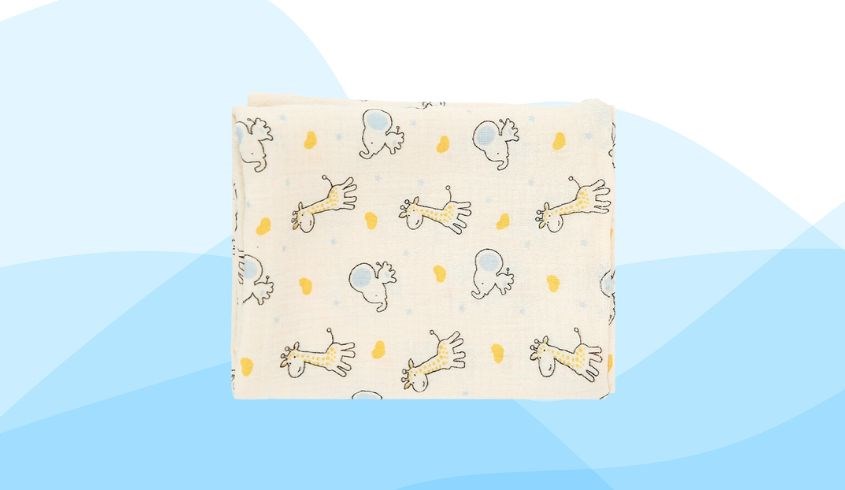 Khăn tắm cotton Bessla 2 lớp 90x100 cm - Hươu cao cổ Khăn tắm cotton Bessla 2 lớp 90x100 cm - Hươu cao cổ