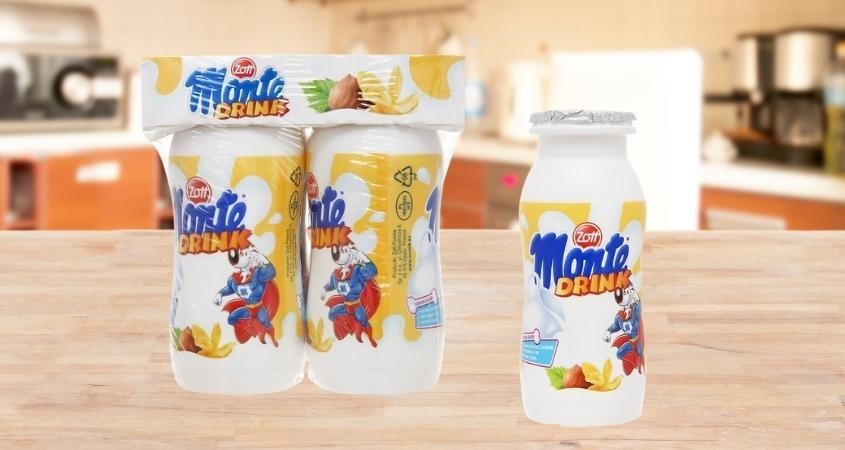 Lốc 4 chai váng sữa Zott Monte Drink vị vani 95 ml (từ 1 tuổi)