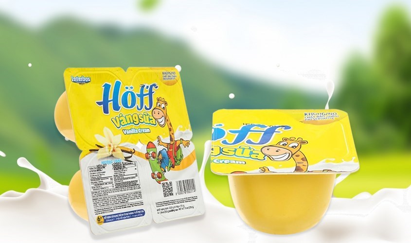 Lốc 4 hũ váng sữa Hoff vị vani 55g (từ 6 tháng)