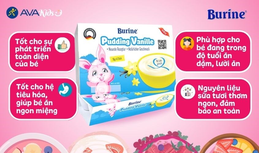 Váng sữa Burine vị dâu cho bé