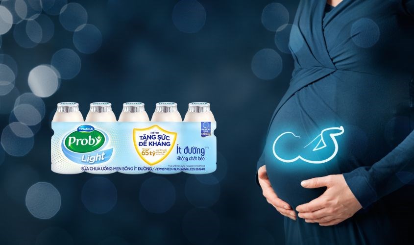 Lốc 5 chai sữa chua uống men sống ít đường Vinamilk Probi 65 ml