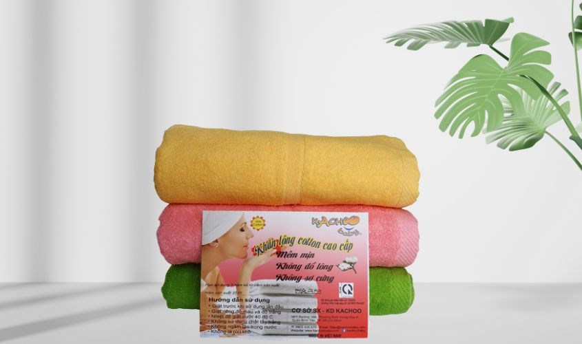 Khăn tắm cotton KACHOOBABY 70x140 cm - Màu ngẫu nhiên