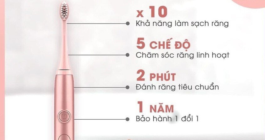  bàn chải điện Halio Sonic Whitening Pro Rose Gold
