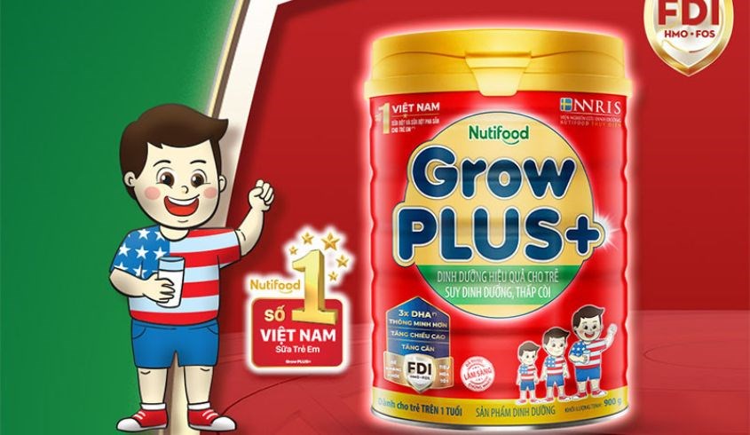Sữa bột Nutifood GrowPLUS+ đỏ hương vani 900g (từ 1 tuổi) dành cho trẻ suy dinh dưỡng, thấp còi Sữa bột Nutifood GrowPLUS+ đỏ hương vani 900g (từ 1 tuổi) dành cho trẻ suy dinh dưỡng, thấp còi