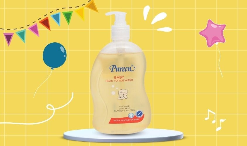 Sữa tắm gội cho bé Pureen Pro Vitamin B5 & Vitamin E hương dịu nhẹ 500 ml (mọi độ tuổi)