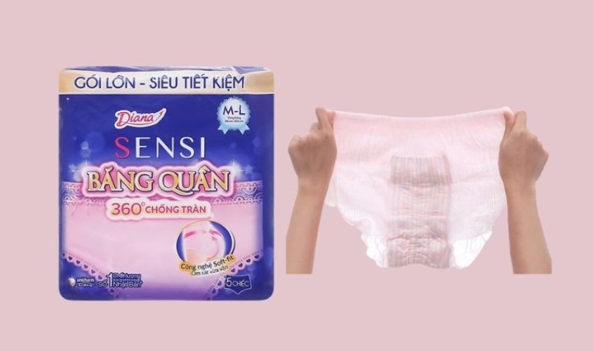 Băng quần ban đêm Diana Sensi 360° chống tràn không cánh 5 chiếc