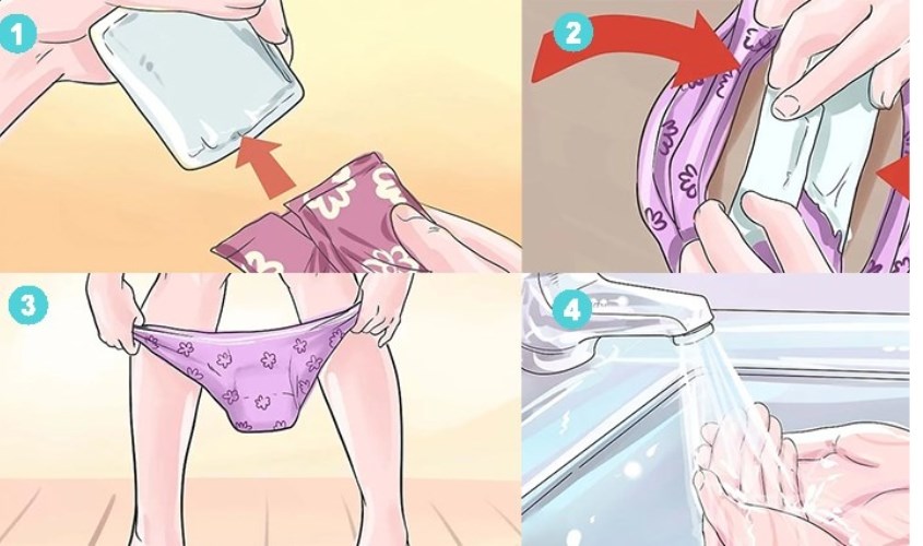 Các bước sử dụng băng vệ sinh đúng cách