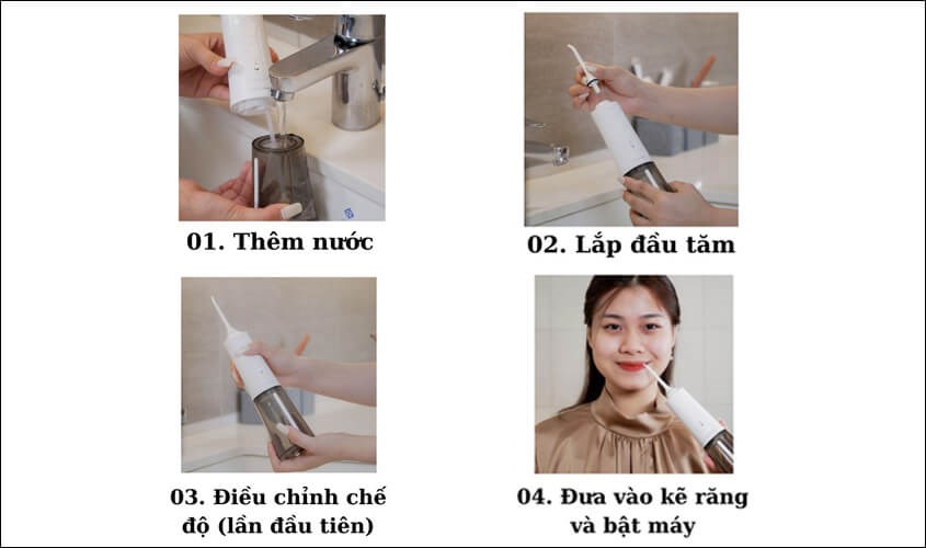 Cách sử dụng tăm nước đúng chuẩn