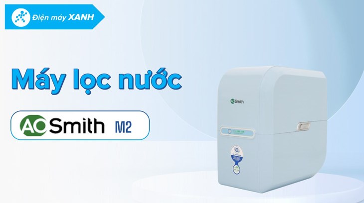 Máy lọc nước RO AOSmith M2 5 lõi có kiểu dáng nhỏ gọn, dễ dàng lắp đặt trên kệ tủ, chân kệ gỗ, kệ treo tường