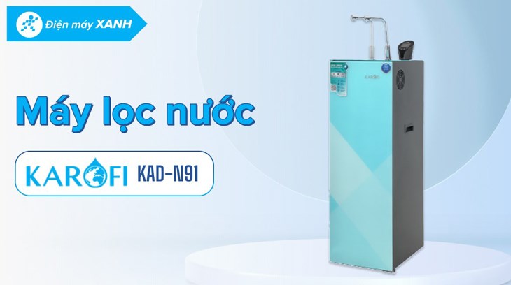 Máy lọc nước RO nóng lạnh Karofi KAD-N91 10 lõi cung cấp nguồn nước trong sạch với 10 lõi lọc