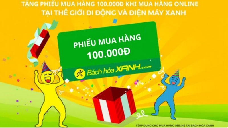 Nhận mã giảm 20% tối đa 100K cho đơn hàng Bách Hóa XANH