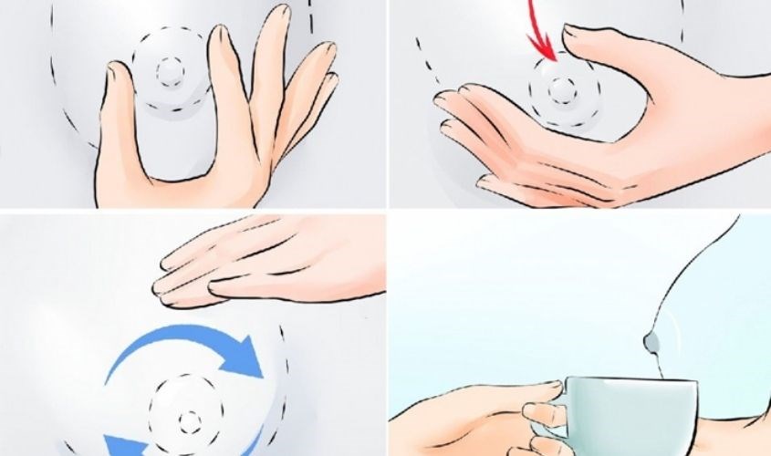 Khắc phục triệu chứng đau ngực và căng sữa bằng cách vắt 1 ít sữa ra ngoài