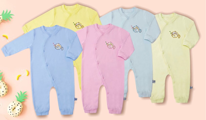 Chọn bộ tay dài liền thân BabyMommy Interlock cho bé mặc thoải mái khi ngủ