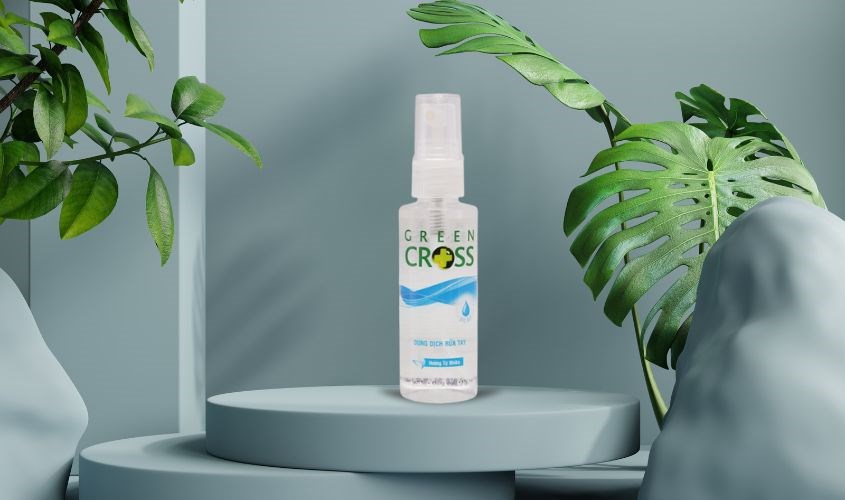 Xịt rửa tay khô Green Cross hương tự nhiên chai 70 ml