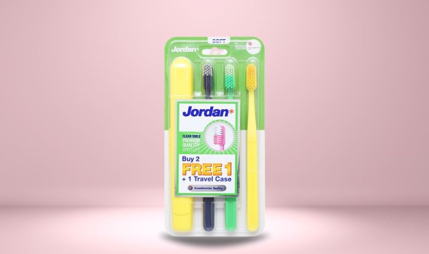 Bộ 3 bàn chải đánh răng Jordan Clean Smile lông mềm