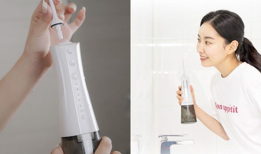 Máy tăm nước Aquapulse X6 màu trắng sang trọng