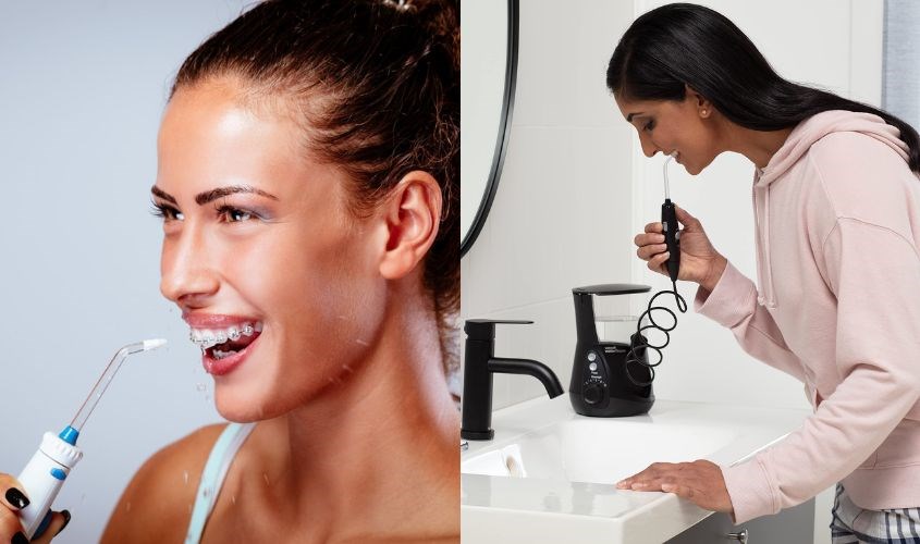 Có 2 loại máy tăm nước là máy tăm nước cầm tay và để bàn