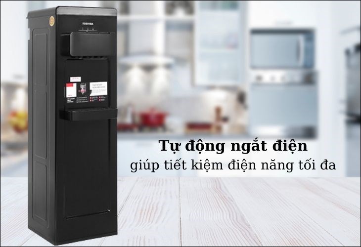 Hệ thống điều khiển nhiệt độ thông minh của cây nước nóng lạnh Toshiba RWF-W1917TV 650W có thể ngắt điện nếu không sử dụng