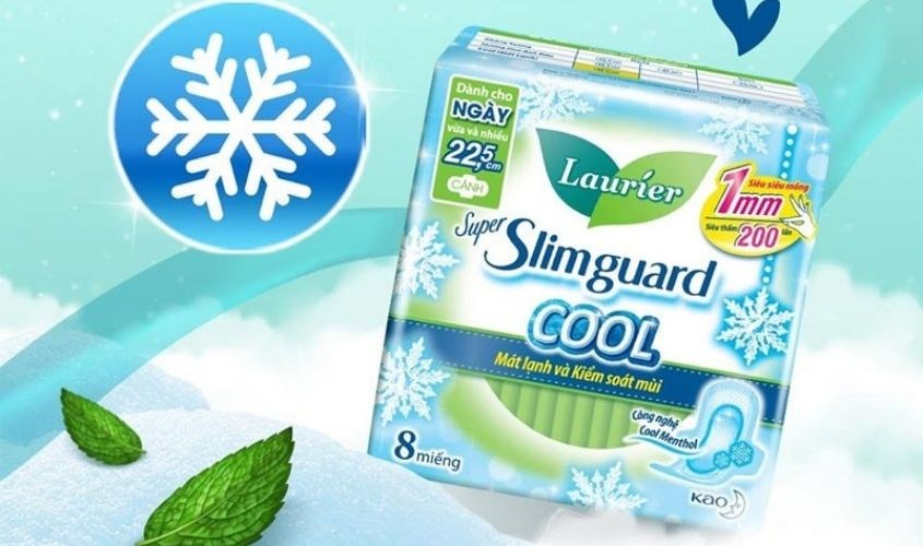 Băng vệ sinh ngày Laurier Super Slimguard siêu thấm có cánh 20 miếng