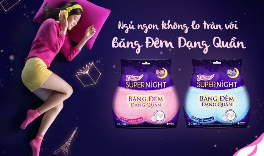 Băng quần ngày và đêm Diana Sensi 360° chống tràn 5 miếng