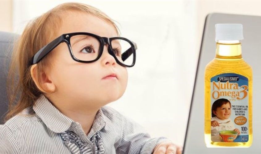 Dầu cá hồi Nutra Omega 3 ăn dặm cho bé chai 240 ml