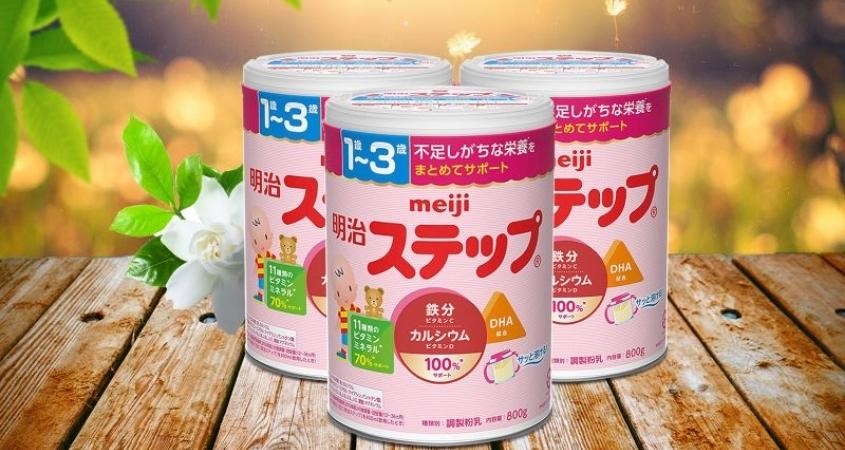 Sữa bột nội địa Nhật Meiji Step Milk 800g (1-3 tuổi) giúp trẻ phát triển toàn diện