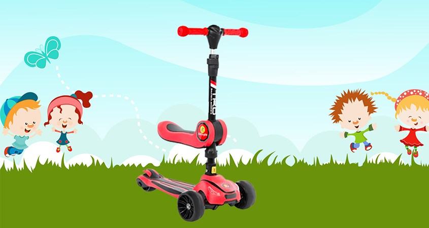 Xe scooter Stitch 118 màu đỏ