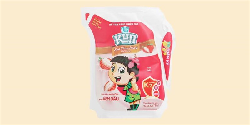 Sữa chua uống LiF Kun hương dâu 110 ml