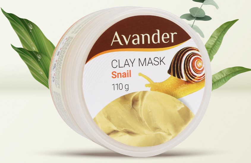 Mặt nạ đất sét Ốc Sên dưỡng sáng, tái tạo da Avander 110g (Hũ)