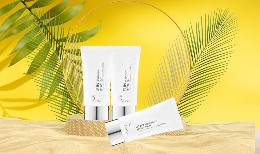 Kem chống nắng ngăn lão hóa, dưỡng trắng da 9 Wishes SPF 50+ PA+++ 50 ml