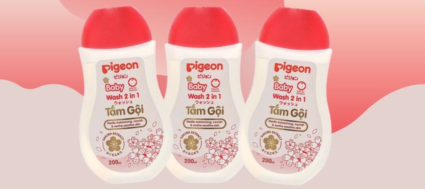 Tắm gội cho bé Pigeon 2 trong 1 hương hoa anh đào 200 ml