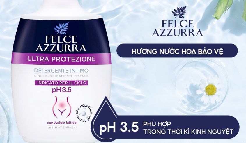 Dung dịch vệ sinh phụ nữ Felce Azzurra pH 3.5 hương nước hoa tươi mát 250 ml