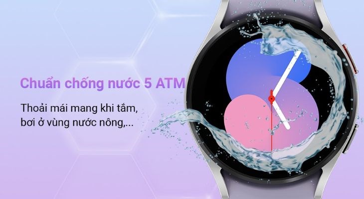 Đồng hồ thông minh Samsung Galaxy Watch5 LTE sở hữu khả năng chống nước tốt