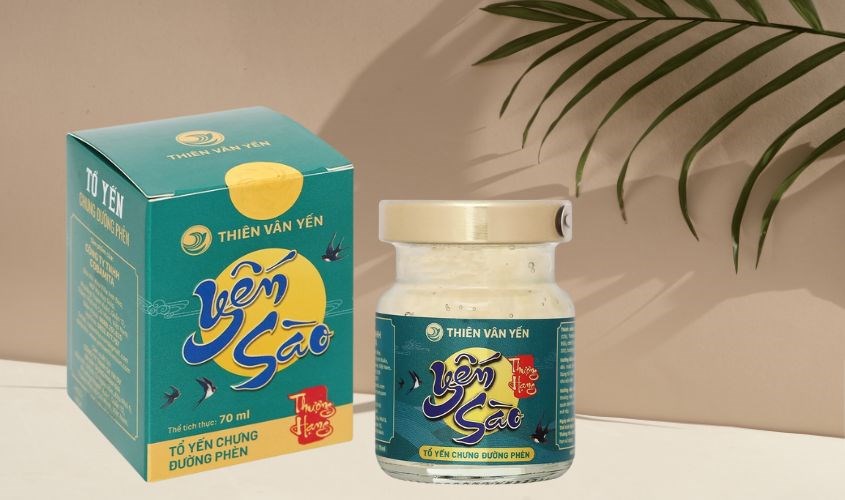 Hộp 6 hũ nước yến sào đường phèn Thiên Vân Yến 70 ml