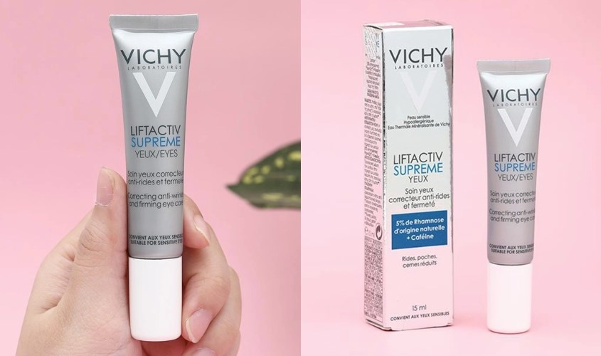 Kem dưỡng mắt giảm nếp nhăn và chống lão hoá 5% Rhamnose Vichy Liftactiv Eyes Supreme 15 ml
