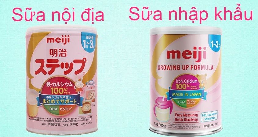 Sữa nội địa và sữa nhập khẩu