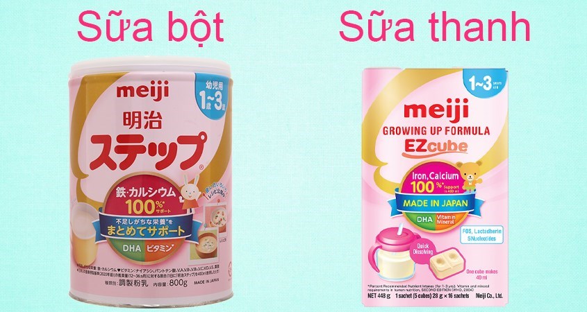 Meiji dạng bột và dạng thanh