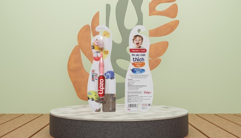 Bàn chải cho bé Lipzo lông siêu mềm (1 - 5 tuổi)