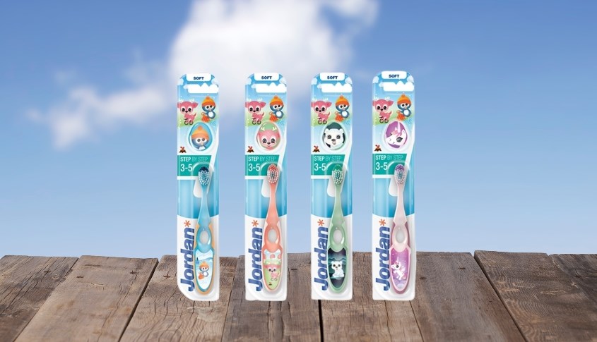 Bàn chải cho bé Jordan Step 2 lông mềm (3 - 5 tuổi)