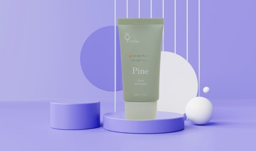 Kem chống nắng thanh lọc và phục hồi da 9 Wishes Pine SPF 50+ PA++++ 50 ml