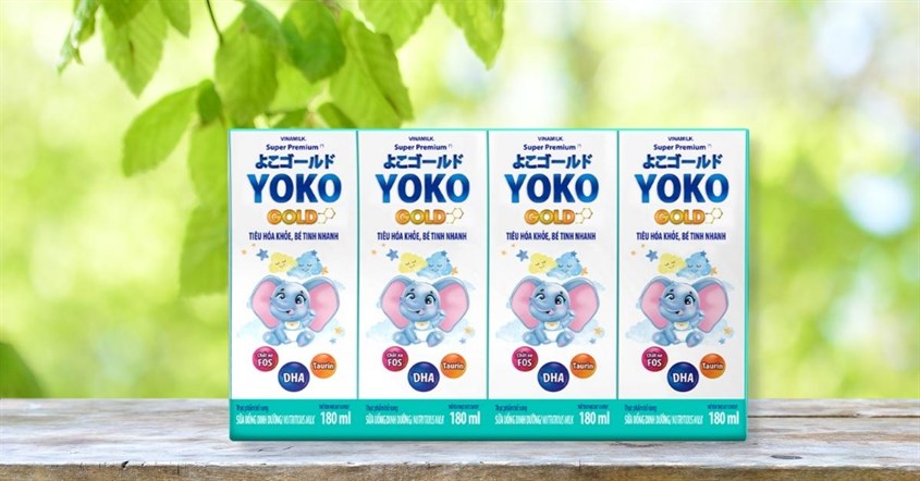 Lốc 4 hộp sữa pha sẵn Vinamilk Yoko Gold 180 ml